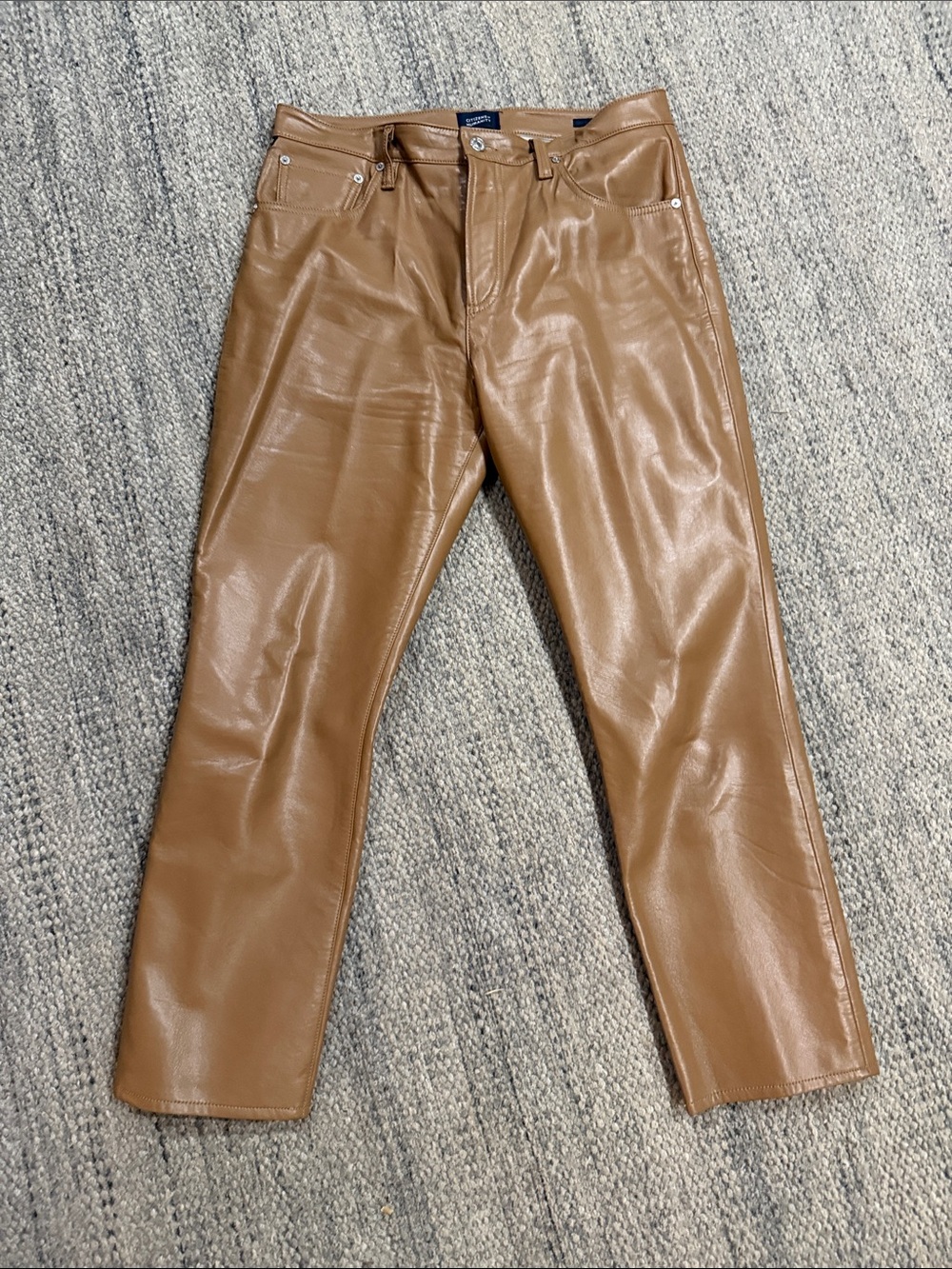 Citizen women's Jolene  Brown Faux Leather Jeans